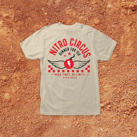 NITRO CIRCUS "WING SERVICE" TEE - CREAM