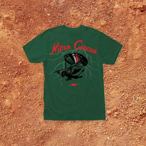 NITRO CIRCUS "SKY DEVIL" TEE - FOREST GREEN