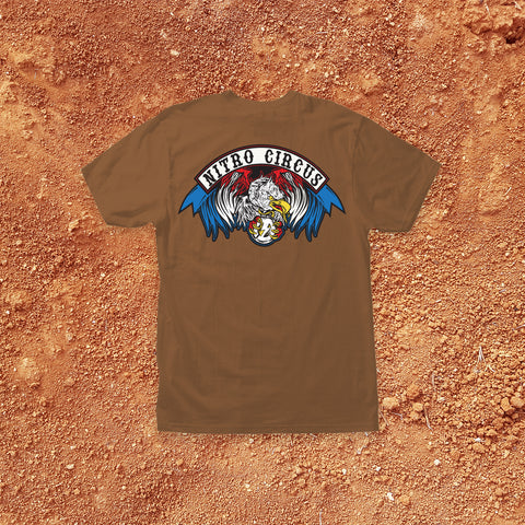 NITRO CIRCUS "FREEDOM FLIGHT" TEE - BROWN
