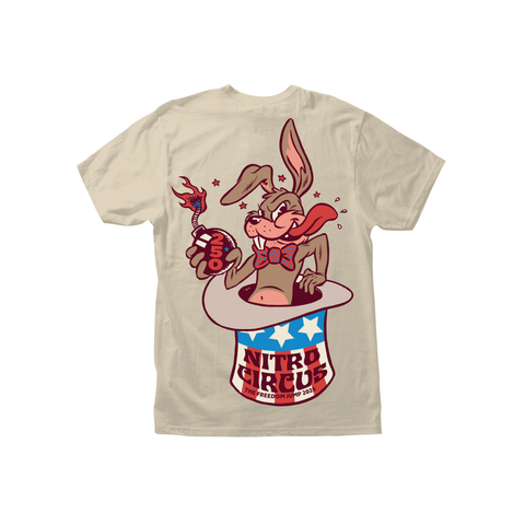 NITRO CIRCUS "CHAOS RABBIT" TEE - CREAM